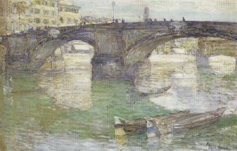 Childe Hassam Ponte Santa Trinita,Florence oil painting picture